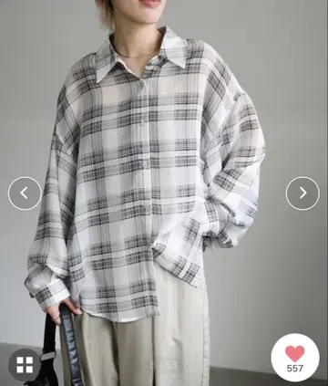 체크 시어 셔츠