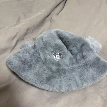 미키 마우스 퍼 모자 58cm 그레이