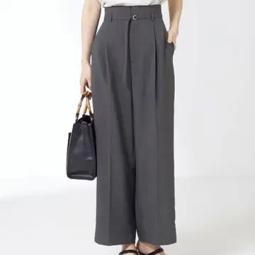 애니시스 드라이 터치 쿨 와이드 팬츠 차콜 그레이