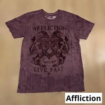 Affliction 데미지 가공 티셔츠 y2k 그런지 갸루