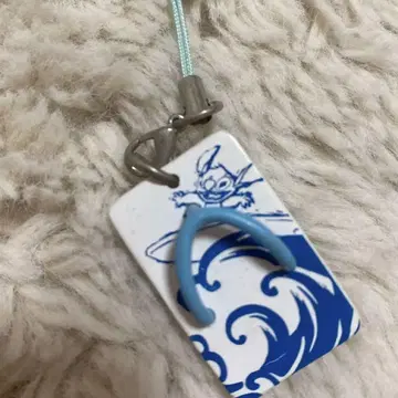 디즈니 스티치 스트랩 파란색 파도 디자인