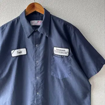 90s USA제 RED KAP 반팔 워크 셔츠 XL 레드 캡
