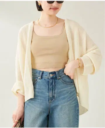 plage linen sweat 볼레로