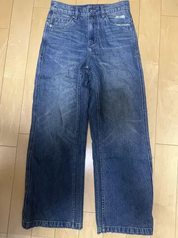 SIMPLE PROJECT 빈티지 워시 와이드 데님