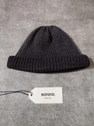 ROTOTO 로토토 비니 니트 모자 인디고 블랙