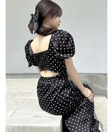 택 포함 새상품 RESEXXY 버블 슬리브 머메이드 원피스