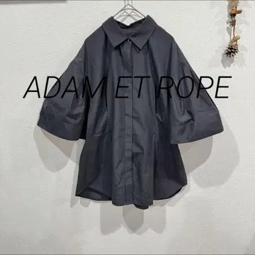 ADAM ET ROPE 오분 소매 블라우스  느긋한 실루엣
