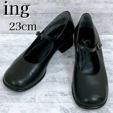 ing 펌프스 청키힐 스트랩 멜리 제인 23cm 블랙
