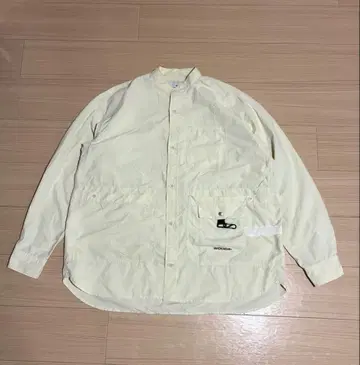 woods Canada camp 아웃도어 밴드 카라 셔츠 아이보리