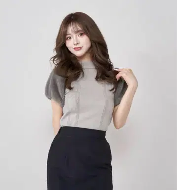 darich 다리치 퍼 슬리브 DD 니트 탑