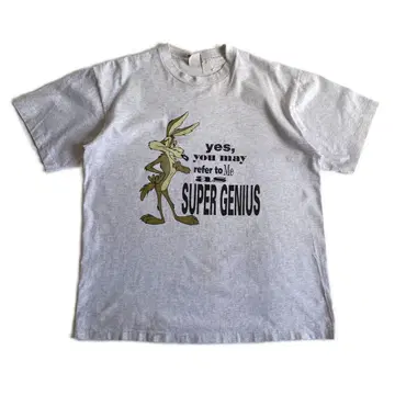 90s USA제 와일리 코요테 루니툰 티셔츠 XL 그레이