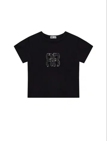 ROCKCAKE Square Logo Denim Top 티셔츠
