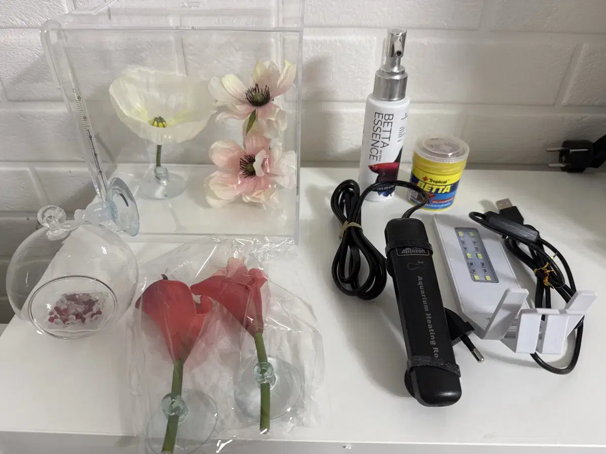 Betta fish supplies, food, supplements (Almond extract), Betta flower bed