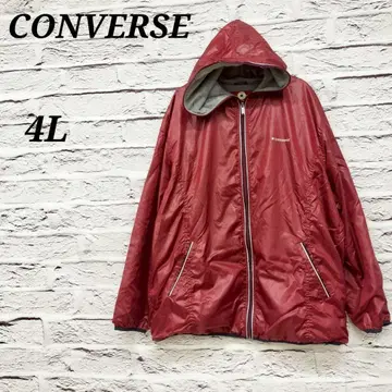 R4678 컨버스 [4L] 빅 사이즈 후드 부착 점퍼 레드