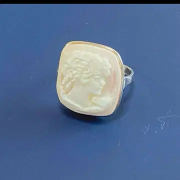 콘크 쉘 카메오 반지 핑크