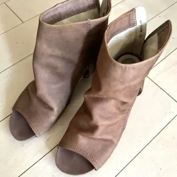 COCA 오픈토 샌들 23.5cm 브라운 부티 샌들