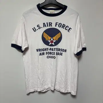 US AIR FORCE 염색 프린트 링거 티셔츠 미국제