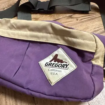 구 로고 바디 백 그레고리 테일 게이트 퍼플/베이지