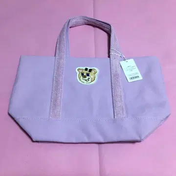 페일 퍼플 페이러 올드 테디 걸 와펜 토트백