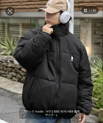 U.S. POLO ASSN. 오버 사이즈 스탠드 패딩 자켓
