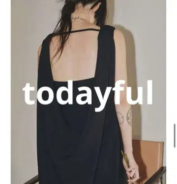 TODAYFUL 뒷부분 드레이프 드레스