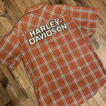 HARLEY-DAVIDSON 반팔 체크 셔츠 L 사이즈