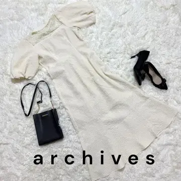archives 롱 원피스 백 리본 드레스 M