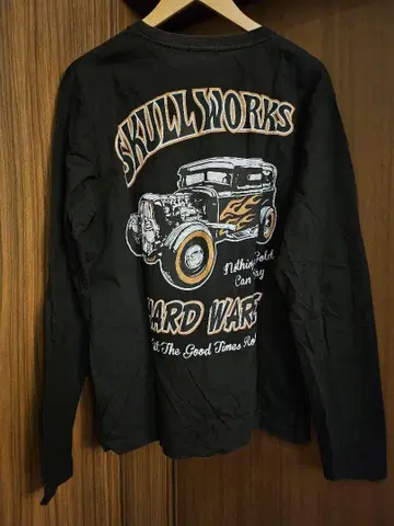 SKULL WORKS 스컬 워크스 롱 티셔츠 블랙 L