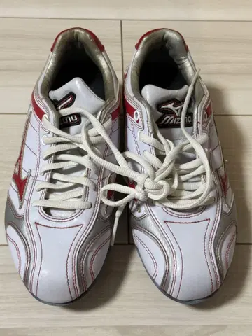 Mizuno 야구 스파이크 23.0cm 화이트/레드
