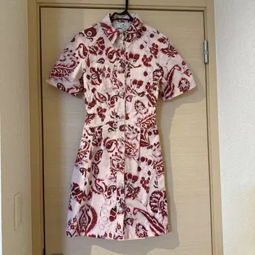 ETRO 꽃무늬 버튼 업 드레스 38