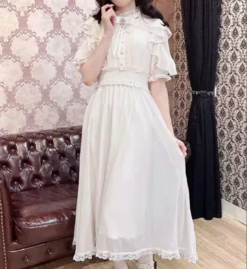 ROJITA 허리 셔링 시어 롱 원피스