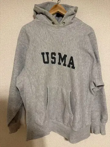 USMA 챔피온 리버스 위브 후드티 80년대 트리코 태그