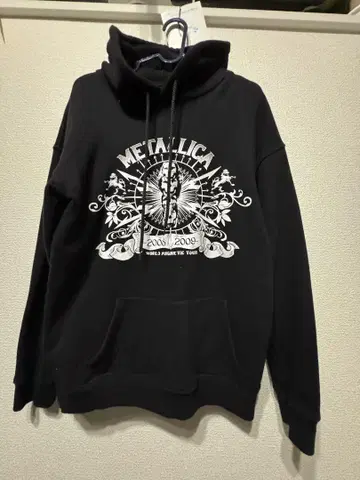 METALLICA 투어 후드티 블랙 약 70cm