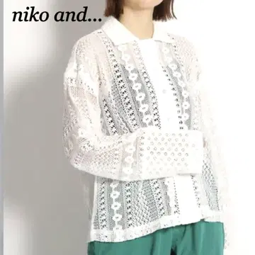 niko and... 니코 앤드 긴팔 레이스 셔츠 화이트 화이트