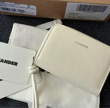 JIL SANDER 질 샌더 코인 케이스 미니 지갑 아이보리