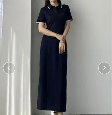 Louere 폴로 원피스 I 라인 네이비 M 사이즈