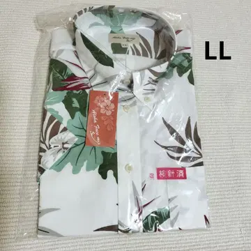 미사용 새상품 Aloha Face mix 반팔 알로하 셔츠 LL 사이즈