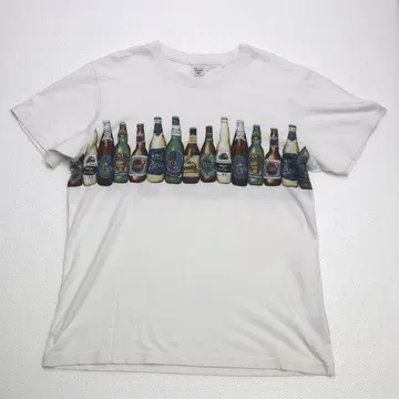 HOUSTON 휴스턴 맥주 보틀 프린트 티셔츠 L 양면 프린트
