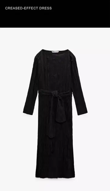 ZARA 자라 크리즈 이펙트 드레스 원피스 M 사이즈 새상품