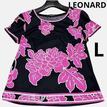 LEONARD 레오나르 티셔츠 반팔 상의 꽃무늬 L 사이즈