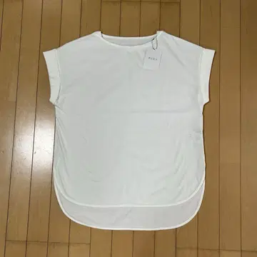 플라스테 PLST 보트넥 라운드 헴 티셔츠 화이트 M