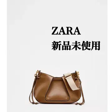 완판템 ZARA 플리츠 미니 백 택 포함 새상품 다크 골든 브라운