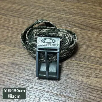 Oakley 00s 뜨개질 디자인 메쉬 벨트 올리브 그린 y2k