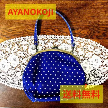 AYANOKOJI 아야코지 가마구치 숄더 백 핸드백 캔버스 도트