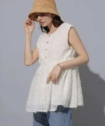 리랜드트루 앞뒤 2way 페더 블라우스