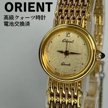 새상품급 ORIENT 고급 쿼츠 크리스탈 다이얼 정품 블레스 포함