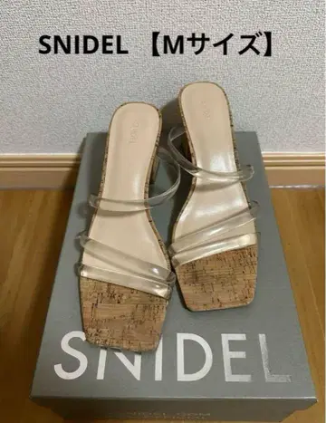 스나이델 SNIDEL 바리에 뮬 클리어 샌들 23.5