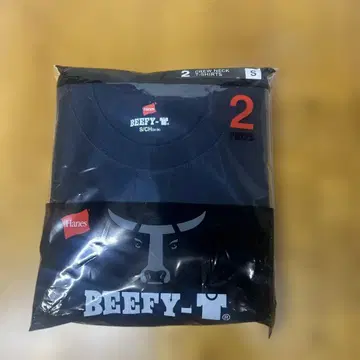 Hanes BEEFY-T 블랙 S 사이즈 2장 세트