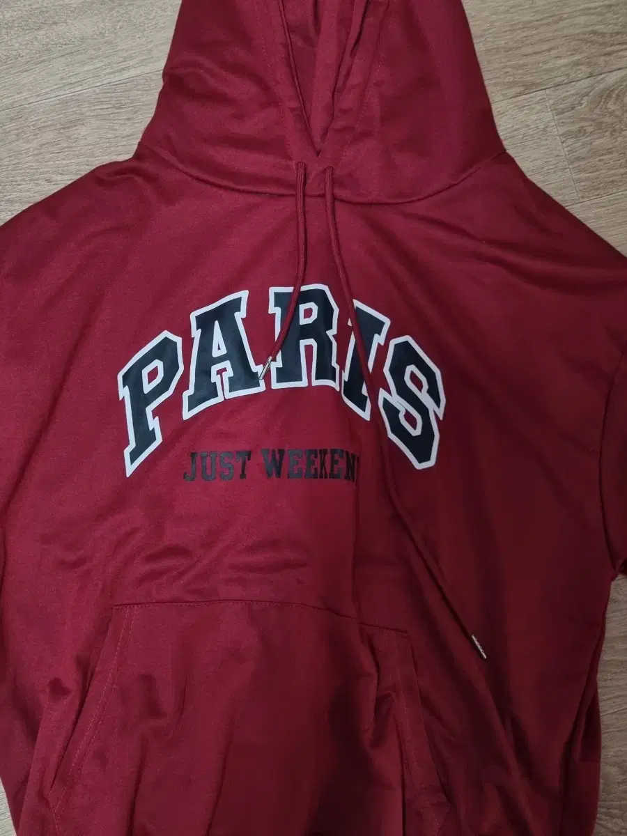 에이블리 PARIS 버건디 후드티 (교신X)