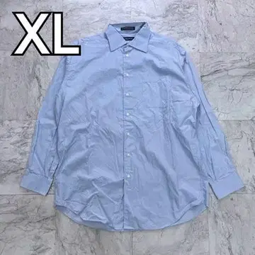 노티카 긴팔 옷깃 셔츠 블루 가슴 포켓 남성용 XL